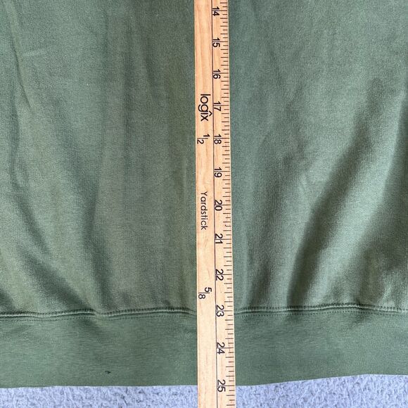 Worship Sweatshirt Jesus Mens XL Green Full Zip Sweater Mathew 4:10 Double Sided - Picture 10 of 12